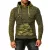 Sporty férfi hooded pulóver  fél-cipzár és texturált kötött pulóver Pulóver 13323 sárga Méret: M