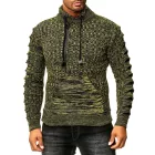 stílusos férfi kötött Pulóver  kötött slits on the ujj, Pulóver 13328 sárga Méret: 2XL