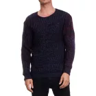 trendi férfi túlméretezett chunky kötött Pulóver 13365 Navy Méret: S