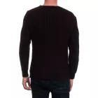 trendi férfi túlméretezett chunky kötött Pulóver 13365 fekete Méret: S