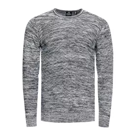   Modern férfi elegáns-kötött Pulóver  texturált minta, kerek nyakú Pulóver 13371 bézs Méret: XL