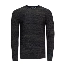   Modern férfi elegáns-kötött Pulóver  texturált minta, kerek nyakú Pulóver 13371 Khaki Méret: 2XL