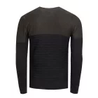 Cool férfi elegáns-kötött Pulóver  szín blokk, kerek nyakú Pulóver 13376 Khaki Méret: L