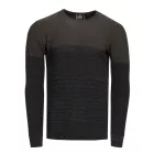 Cool férfi elegáns-kötött Pulóver  szín blokk, kerek nyakú Pulóver 13376 Khaki Méret: M