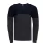 Cool férfi elegáns-kötött Pulóver  szín blokk, kerek nyakú Pulóver 13376 Navy Méret: S