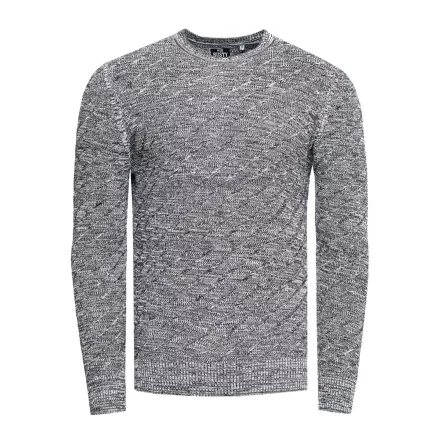 stílusos férfi elegáns-kötött Pulóver  diagonal structure, vékony fit kötött Pulóver 13381 barna Méret: XL