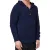  férfi chunky kötött hooded pulóver  gomb placket és cable kötött textúra, kötött pulóver Pulóver 13385 Indigo Méret: XL