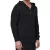  férfi chunky kötött hooded pulóver  gomb placket és cable kötött textúra, kötött pulóver Pulóver 13385 fekete Méret: 2XL