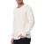 Cool férfi kerek nyakú Pulóver  modern kötött minta, elegáns kötött Pulóver 13393 ekrü Méret: L