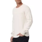 Cool férfi kerek nyakú Pulóver  modern kötött minta, elegáns kötött Pulóver 13393 ekrü Méret: XL
