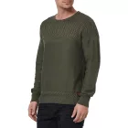 Cool férfi kerek nyakú Pulóver  modern kötött minta, elegáns kötött Pulóver 13393 Khaki Méret: L