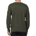 Cool férfi kerek nyakú Pulóver  modern kötött minta, elegáns kötött Pulóver 13393 Khaki Méret: L