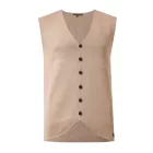 Elegáns férfi vékony kötésű mellény gombos plakkal, öltöny mellény 13412 Camel Méret:2XL