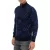 férfi sporty tartó-up nyaklánc Pulóver  fél-cipzár, elegáns kötött Pulóver 13444 Navy Méret: M