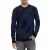Trendy férfi kerek nyakú Pulóver in wave design, elegáns kötött Pulóver 13445 navy Méret: XL