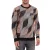Trendy férfi kerek nyakú Pulóver in wave design, elegáns kötött Pulóver 13445 narancssárga Méret: XL