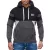 férfi sporty colorblock pulóver  kangaroo zseb, Pulóver 19041, fekete Méret: S