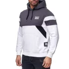férfi sporty colorblock pulóver  kangaroo zseb, fehér, 19041 Méret: L