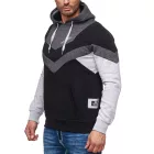 Dynamic férfi pulóver in colorblock design, hooded pulóver  kangaroo zseb, sporty Pulóver 19044 anthracite Méret: S