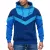 Dynamic férfi colorblock pulóver, hooded pulóver  kangaroo zseb, sporty Pulóver 19044 türkiz Méret: XL