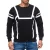 férfi sporty alkalmi Pulóver  ellentét print, kerek nyakú Pulóver 19045 fekete Méret: L