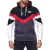 férfi sporty colorblock kapucnis pulóver  kangaroo zseb, Pulóver 19048, fekete Méret: M