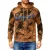férfi tie-dye pulóver, hooded pulóver  vintage print, Pulóver 19113 Camel Méret: M