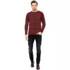 Urban férfi elegáns kötött kerek nyakú Pulóver Biker pulóver Streetwear 6240 piros Méret: XL