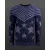 trendi férfi kerek nyakú Pulóver in "USA Stars & csíkok" design, kötött Pulóver 6263 kék Méret: L