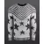 trendi férfi kerek nyakú Pulóver in "USA Stars & csíkok" design, kötött Pulóver 6263 szürke Méret: M