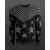 trendi férfi kerek nyakú Pulóver in "USA Stars & csíkok" design, kötött Pulóver 6263, fekete Méret: XL