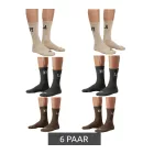 6 pár SCOTCH & SODA férfi fél-Terry magas-Quarter Crew Zokni, alkalmi Zokni, Business Zokni, méret 41-46 (EU) SS43513-280, barna, bézs, sötét szürke Méret: N