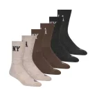6 pár SCOTCH & SODA férfi fél-Terry magas-Quarter Crew Zokni, alkalmi Zokni, Business Zokni, méret 41-46 (EU) SS43513-280, barna, bézs, sötét szürke Méret: N