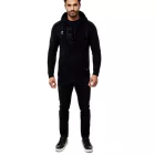Modern Férfi Kötött Pulóver Kapucnis Pulóver Vastag kötött Hoodie Kötött Dzseki 13290 Fekete Méret:2XL