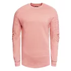 Urban férfi pulóver  ribbed ujj, pulóver Pulóver 19056 in rózsaszín, szürke, vagy zöld Méret: XXL