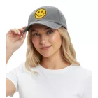 Csintalan ZWILLINGSHERZ Smiley Classic Baseball sapka Smiley folttal, pamut sapka, állítható karimájú, 4603M K258209 Szürke Méret:N