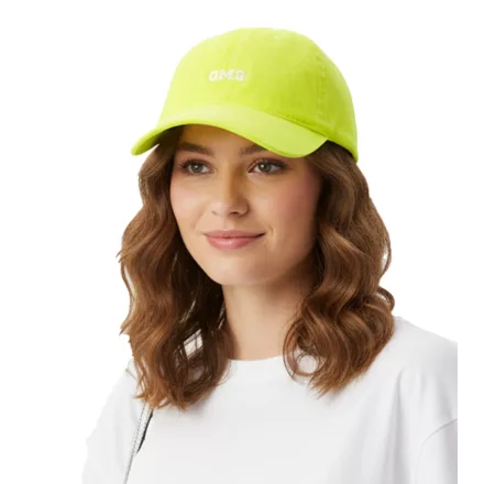 Glowing ZWILLINGSHERZ  OMG klasszikus Baseball sapka  OMG Embroidery, pamut sapka, állítható Brim, 4603M K258210 Neon sárga Méret: N