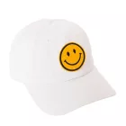Cheeky ZWILLINGSHERZ Smiley Classic Baseball Sapka Smiley Patch-csel, Pamut Sapka, Állítható Karima, 4603M K258209 Fehér Méret:N