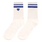 10 pár Comfortable ZWILLINGSHERZ női Tennis Zokni  szív Embroidery, Everyday Zokni, pamut Zokni 4603S K248141 fehér/kék Méret: N