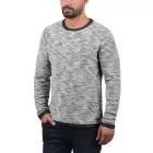 klasszikus tömör SDFlocks férfi pulóver  kerek nyakú pulóver 21102722ME-9000 fekete Méret: M