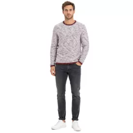   klasszikus tömör SDFlocks férfi pulóver  kerek nyakú pulóver 21102722ME-985 piros Méret: M