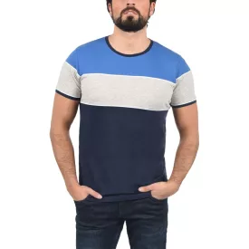   klasszikus tömör SDCody férfi póló  kerek nyakú Ing 21300032ME-1991 kék Méret: XL