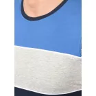 klasszikus tömör SDCody férfi póló  kerek nyakú Ing 21300032ME-1991 kék Méret: XL