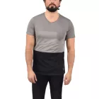 klasszikus tömör SDMingo férfi póló  kerek nyakú Ing 21300044ME-2842 szürke Méret: XL