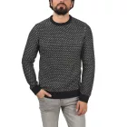 klasszikus BLEND BHCalisto férfi chunky kötött Pulóver  kerek nyakú kötött Pulóver 20711925ME-194007 fekete Méret: 2XL