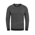klasszikus BLEND BHCalisto férfi chunky kötött Pulóver  kerek nyakú kötött Pulóver 20711925ME-194007 fekete Méret: 2XL