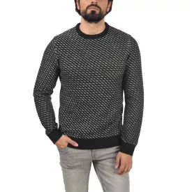   klasszikus BLEND BHCalisto férfi chunky kötött Pulóver  kerek nyakú kötött Pulóver 20711925ME-194007 fekete Méret: XL