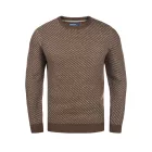 klasszikus BLEND BHCalisto férfi chunky kötött Pulóver  kerek nyakú kötött Pulóver 20711925ME-191116 barna Méret: XL