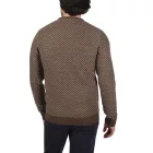 klasszikus BLEND BHCalisto férfi chunky kötött Pulóver  kerek nyakú kötött Pulóver 20711925ME-191116 barna Méret: XL