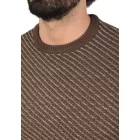 klasszikus BLEND BHCalisto férfi chunky kötött Pulóver  kerek nyakú kötött Pulóver 20711925ME-191116 barna Méret: XL